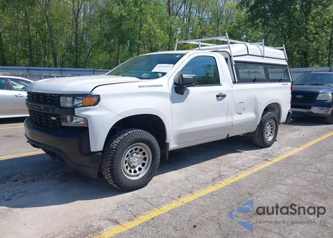 2020 Chevrolet Silverado 1500 4Wd Long Bed Wt z USA, uszkodzony, nr VIN 3GCNYAEFXLG154197